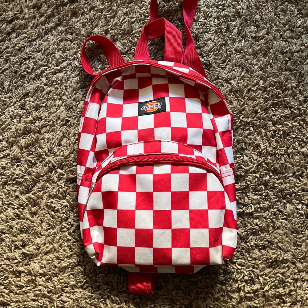 Dickies Red and White Checkered Mini Bag